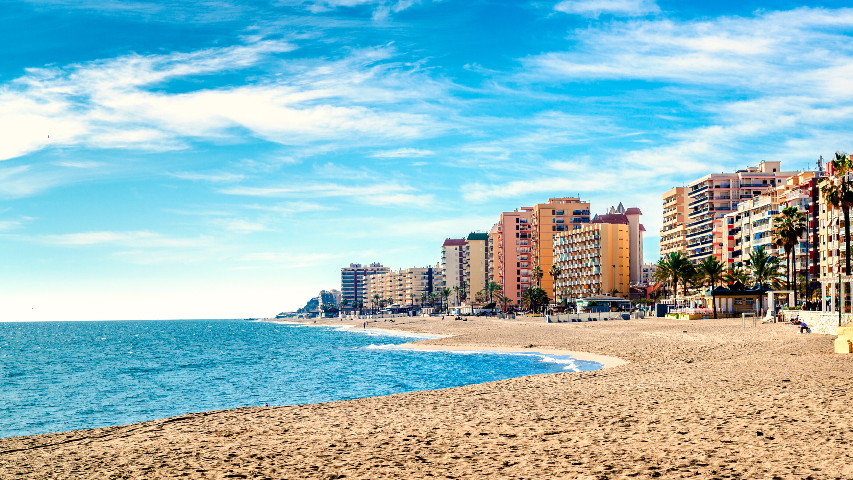 Stranden i Fuengirola stad på Costa del Sol