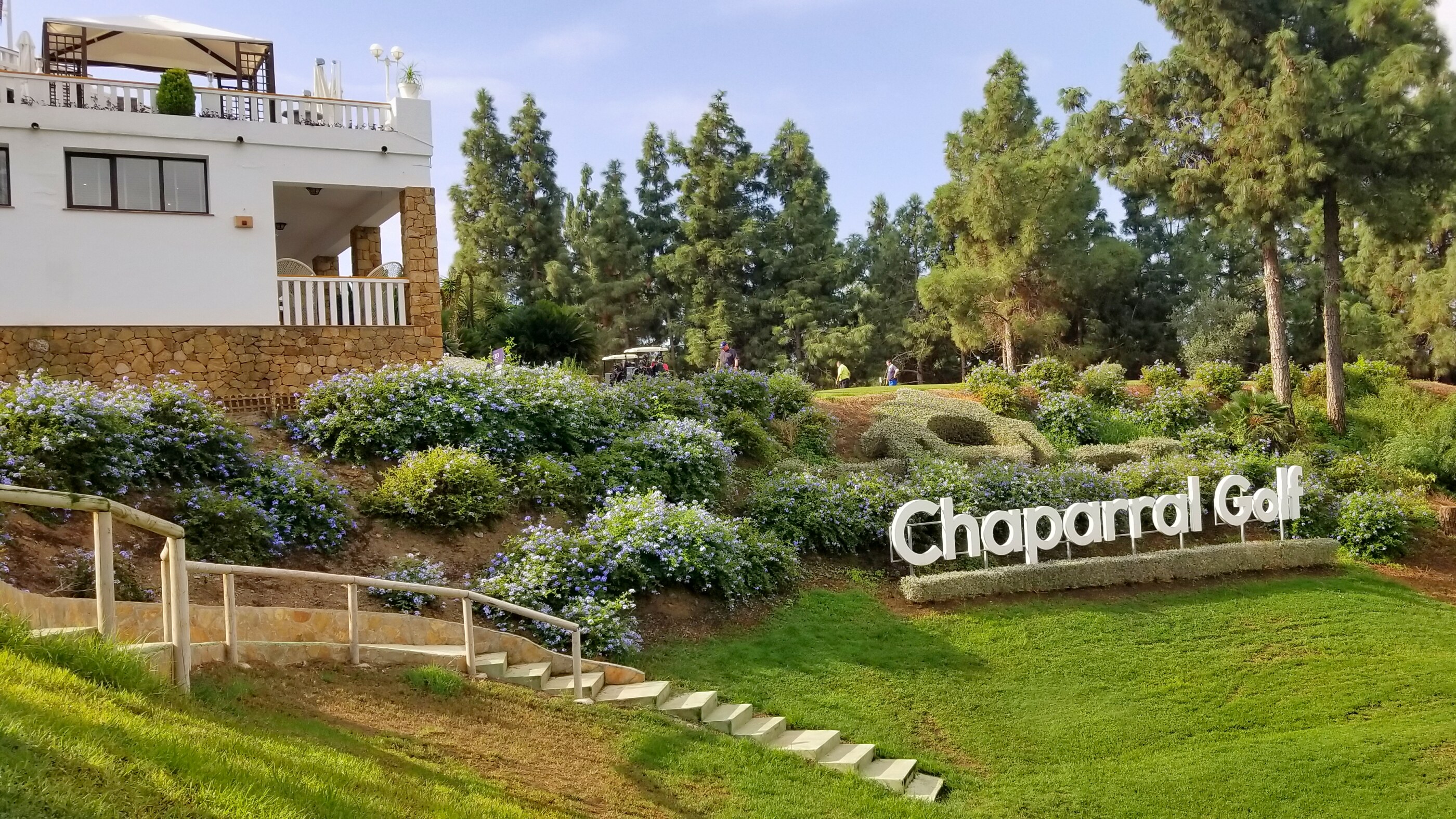 Golf el chaparral clubhouse from green