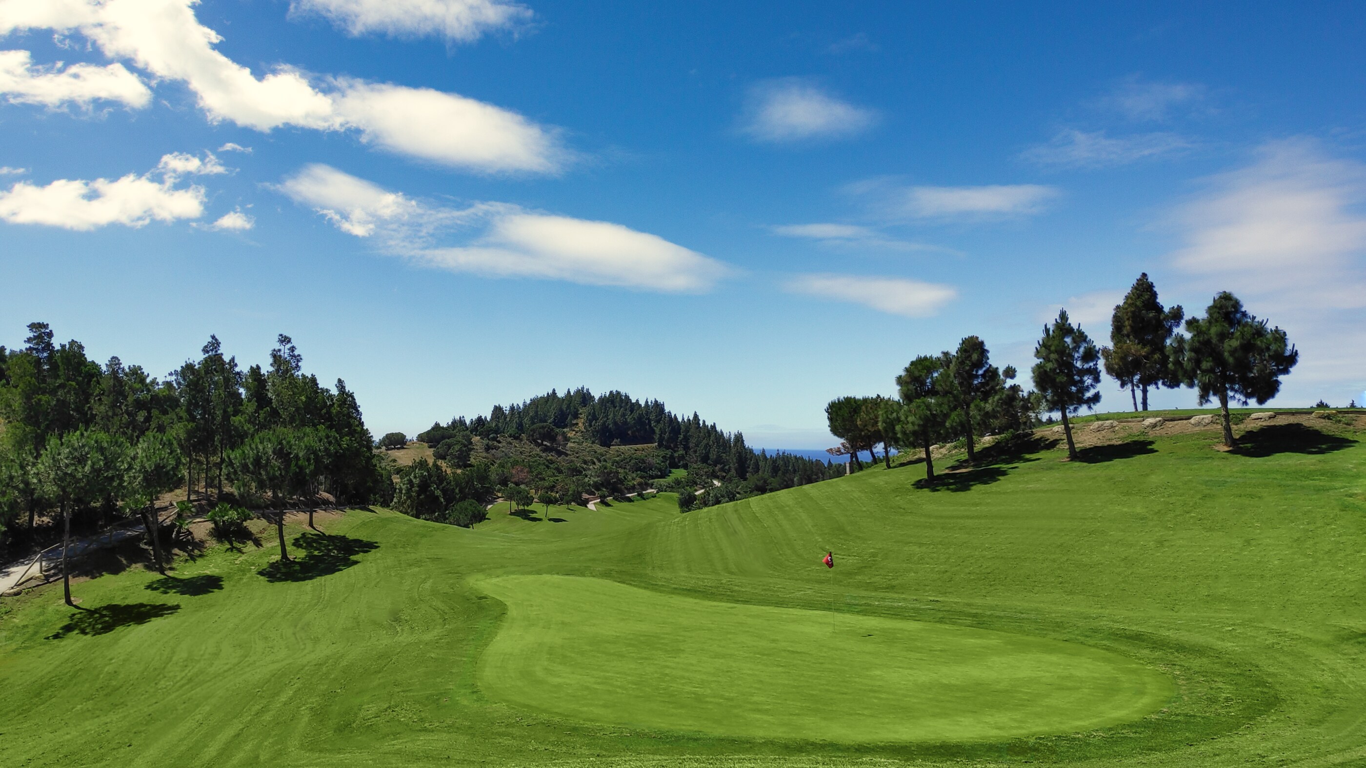 Golf el Chaparral - En green med utsikt