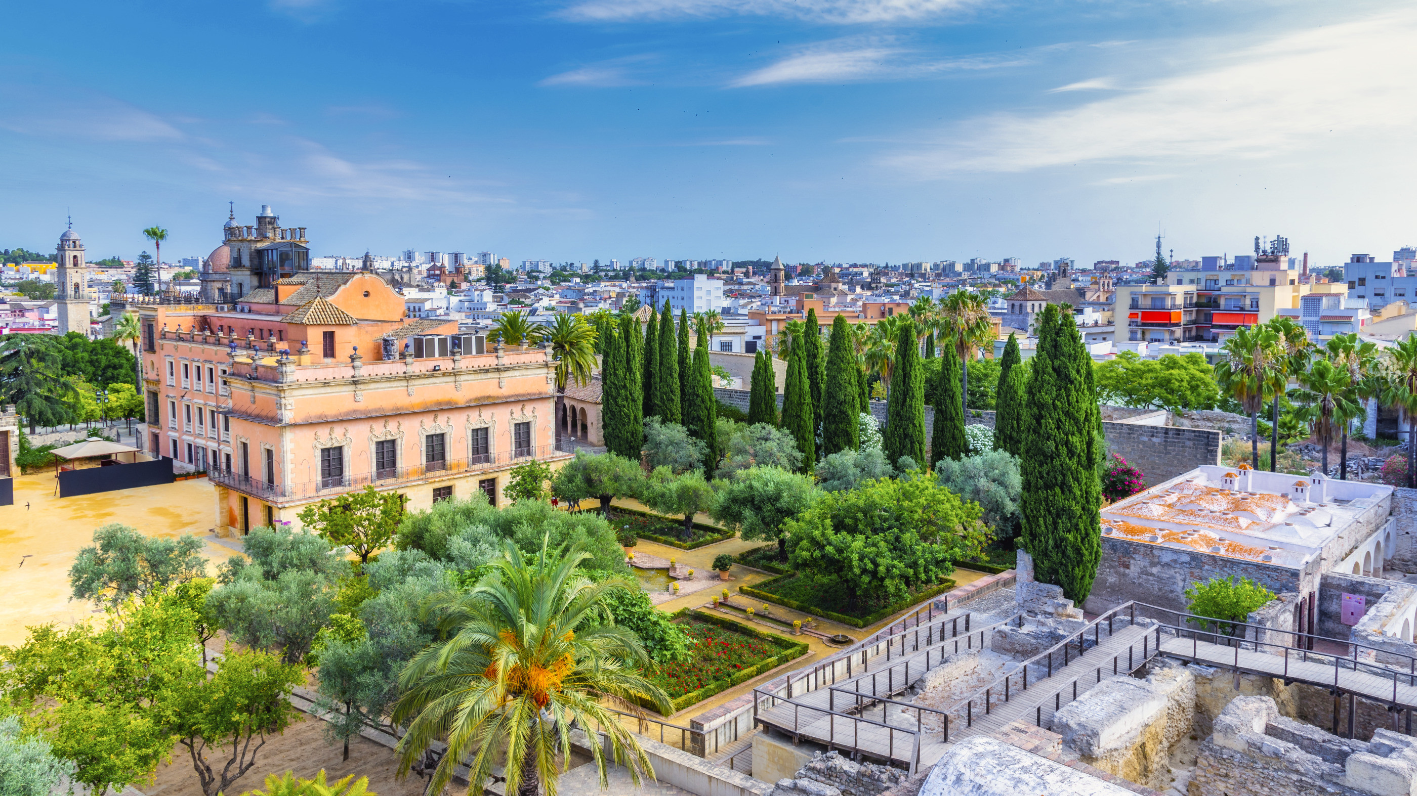 Jerez de la Frontera - Villavicencio palatset vid fortet Alcazar